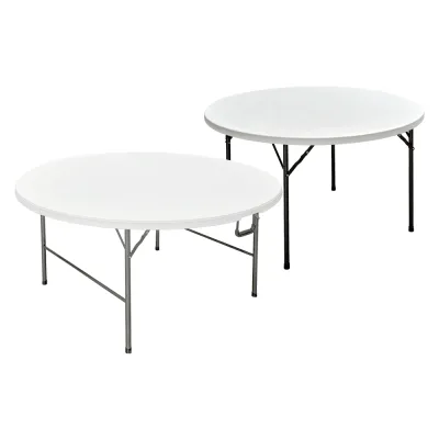 TAVOLO TONDO PIEGHEVOLE 'PARTY' Ø cm 160 x h. 74 - colore bianco