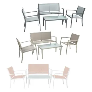 SALOTTO DA GIARDINO 'ETTORE' tessuto colore marrone