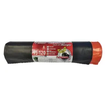 SACCO IN POLIETILENE cm. 95 x 120 - nero/arancio