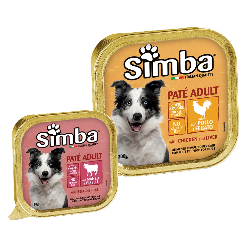 ALIMENTO PER CANI 'PATE' ADULT' manzo e piselli - gr 150