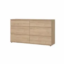 KIT CASSETTIERA DOPPIA 6 CASS 153,4X40X83,7CM ROVERE