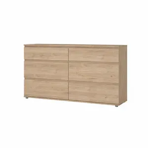 KIT CASSETTIERA DOPPIA 6 CASS 153,4X40X83,7CM ROVERE