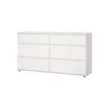 KIT CASSETTIERA DOPPIA 6 CASS 153,4X40X83,7CM BIANCO