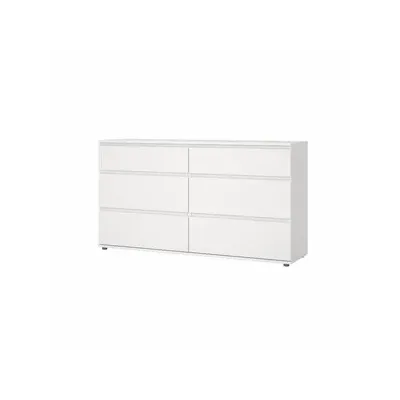 KIT CASSETTIERA DOPPIA 6 CASS 153,4X40X83,7CM BIANCO