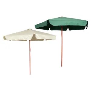 OMBRELLONE TONDO IN LEGNO Ø 250 cm - palo mm 38 - 6 stecche - verde