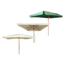 OMBRELLONE RETTANGOLARE IN LEGNO mt 2 x 3 - palo mm 48 - 6 stecche - verde