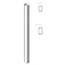 ZAF PIANTANA BIFACC GONDOLA 9XH187CM GRIGIA