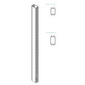 ZAF PIANTANA BIFACC GONDOLA 9XH187CM GRIGIA