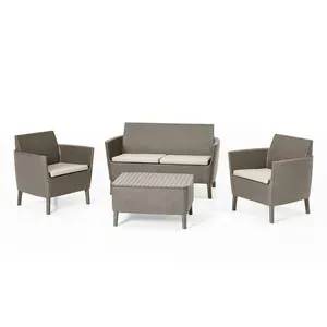 SALOTTO SALEMO 4 PZ C/CUSCINI CAPPUCCINO