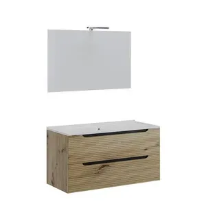 MOBILE BAGNO COMFORT 2C DOGATO 100 ROVERE ORO