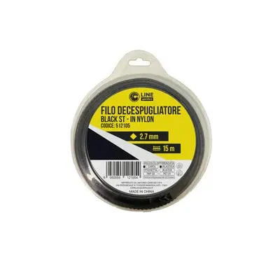 C FILO DECESPUGLIATORE QUADRO SEGHETTATO BLACK-ST MM.2,7X15M