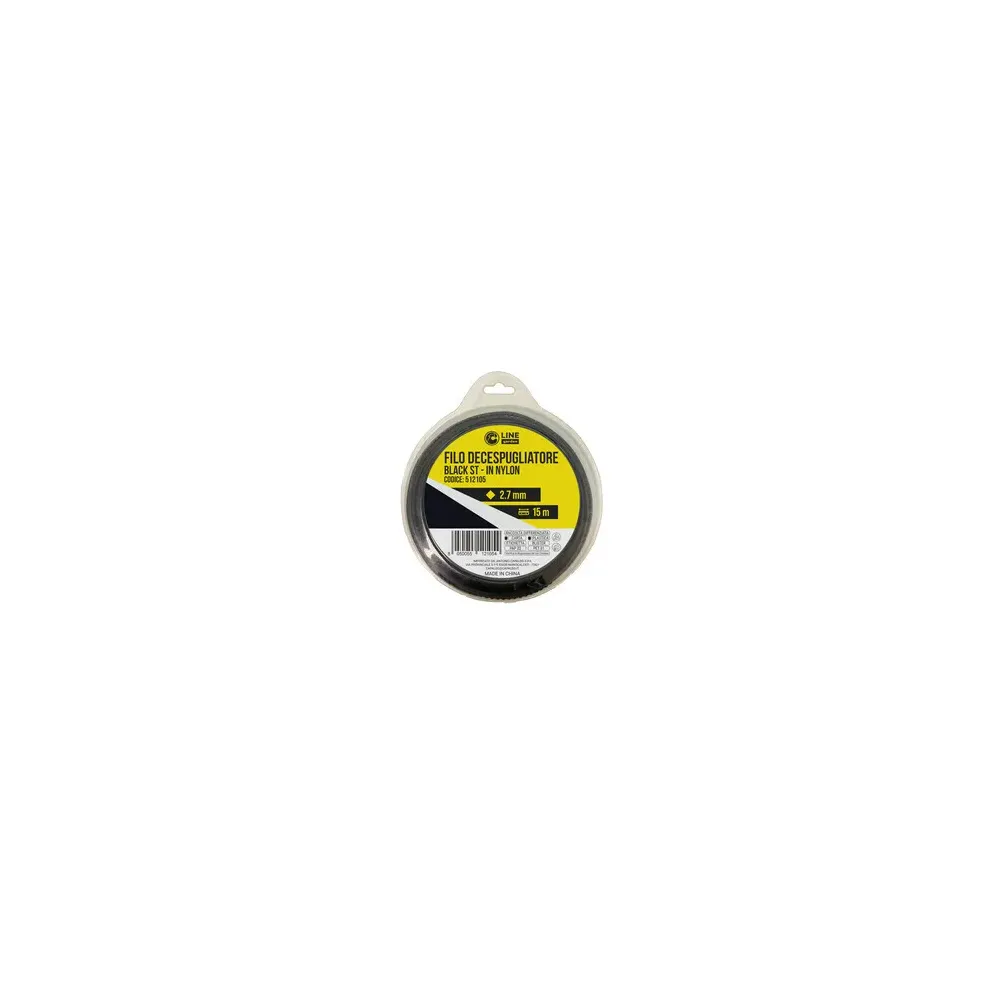 C FILO DECESPUGLIATORE QUADRO SEGHETTATO BLACK-ST MM.2,7X15M