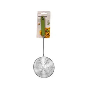 SCHIUMAROLA A RAGNO ACCIAIO INOX OLIVA (6,0 PZ)