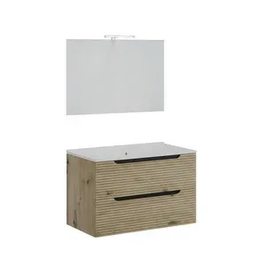 MOBILE BAGNO COMFORT 2C DOGATO  80 ROVERE ORO