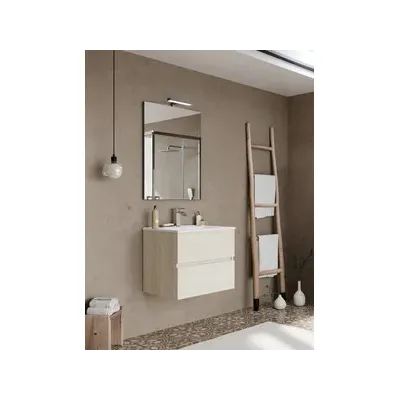 MOBILE BAGNO EASY 2C SOSPESO  60 ROVERE GHIACCIO