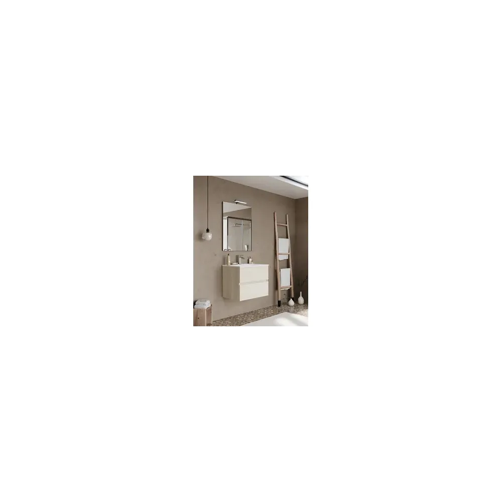 MOBILE BAGNO EASY 2C SOSPESO  60 ROVERE GHIACCIO