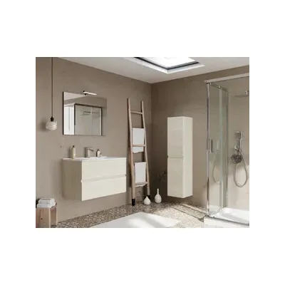 MOBILE BAGNO EASY 2C SOSPESO  80 ROVERE GHIACCIO