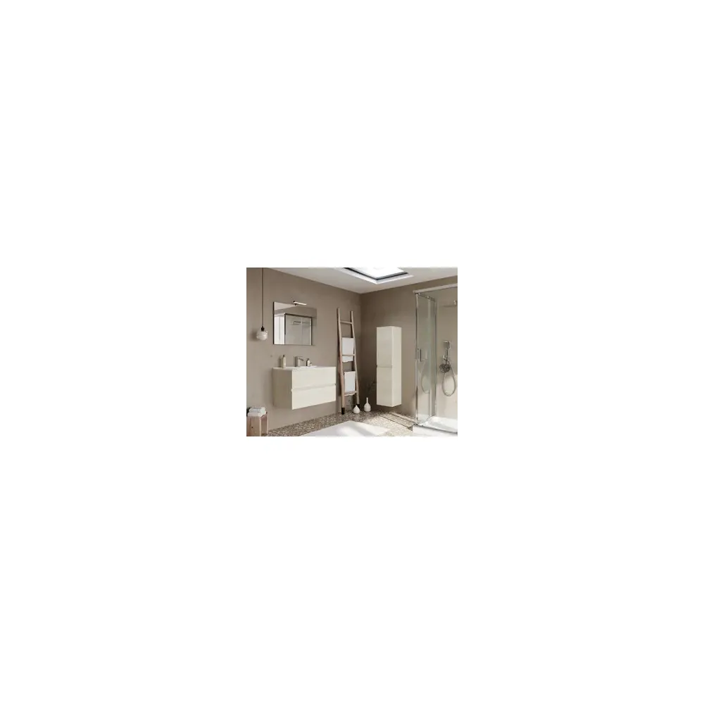MOBILE BAGNO EASY 2C SOSPESO  80 ROVERE GHIACCIO