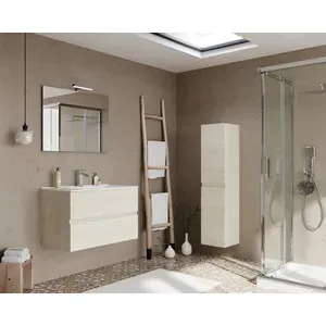 MOBILE BAGNO EASY 2C SOSPESO  80 ROVERE GHIACCIO