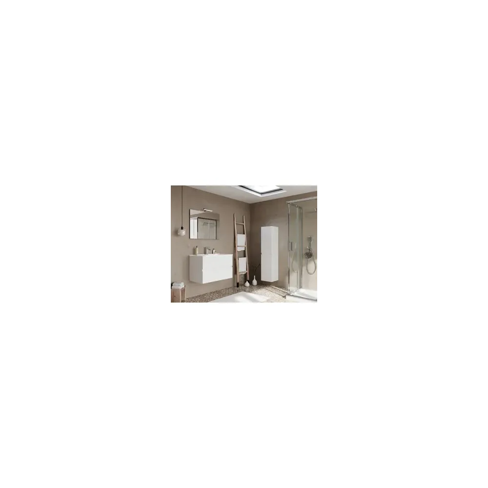 MOBILE BAGNO EASY 2C SOSPESO  80 BIANCO LUCIDO