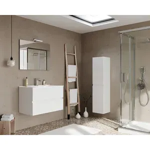 MOBILE BAGNO EASY 2C SOSPESO  80 BIANCO LUCIDO