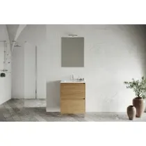 MOBILE BAGNO LISBONA 2C  60 ROVERE NATURALE