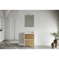 MOBILE BAGNO LISBONA 2C  60 BIANCO L./ROV.NATURALE