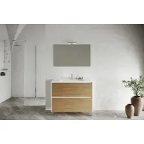 MOBILE BAGNO LISBONA 2C 100 BIANCO L./ROV.NATURALE