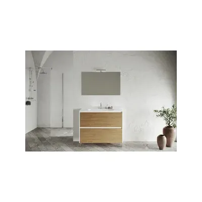 MOBILE BAGNO LISBONA 2C 100 BIANCO L./ROV.NATURALE