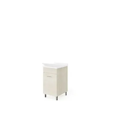LAVATOIO LEGNO 45X50 ROVERE GHIACCIO