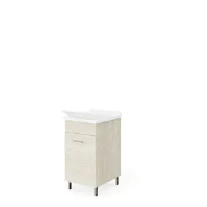LAVATOIO LEGNO 45X50 ROVERE GHIACCIO