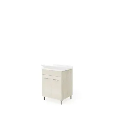 LAVATOIO LEGNO 60X50 ROVERE GHIACCIO