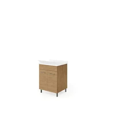 LAVATOIO LEGNO 60X50 ROVERE NATURALE