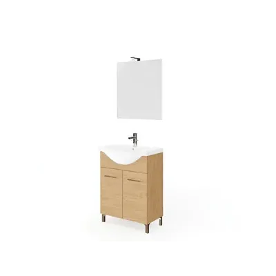 MOBILE BAGNO RUBINO 2A 65 ROVERE NATURALE