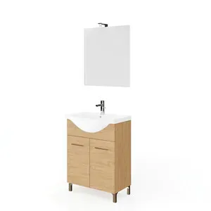 MOBILE BAGNO RUBINO 2A 65 ROVERE NATURALE