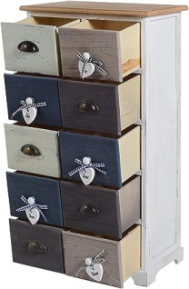 SHABBY CHEST OF DRAWERS 10 Drawers 88X48X30cm