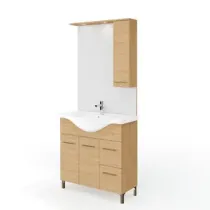 MOBILE BAGNO RUBINO 2A+2C  85 ROVERE NATURALE