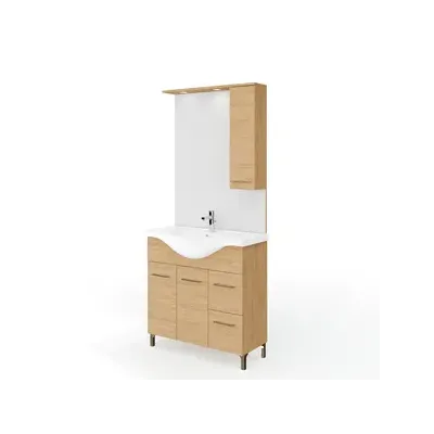 MOBILE BAGNO RUBINO 2A+2C  85 ROVERE NATURALE