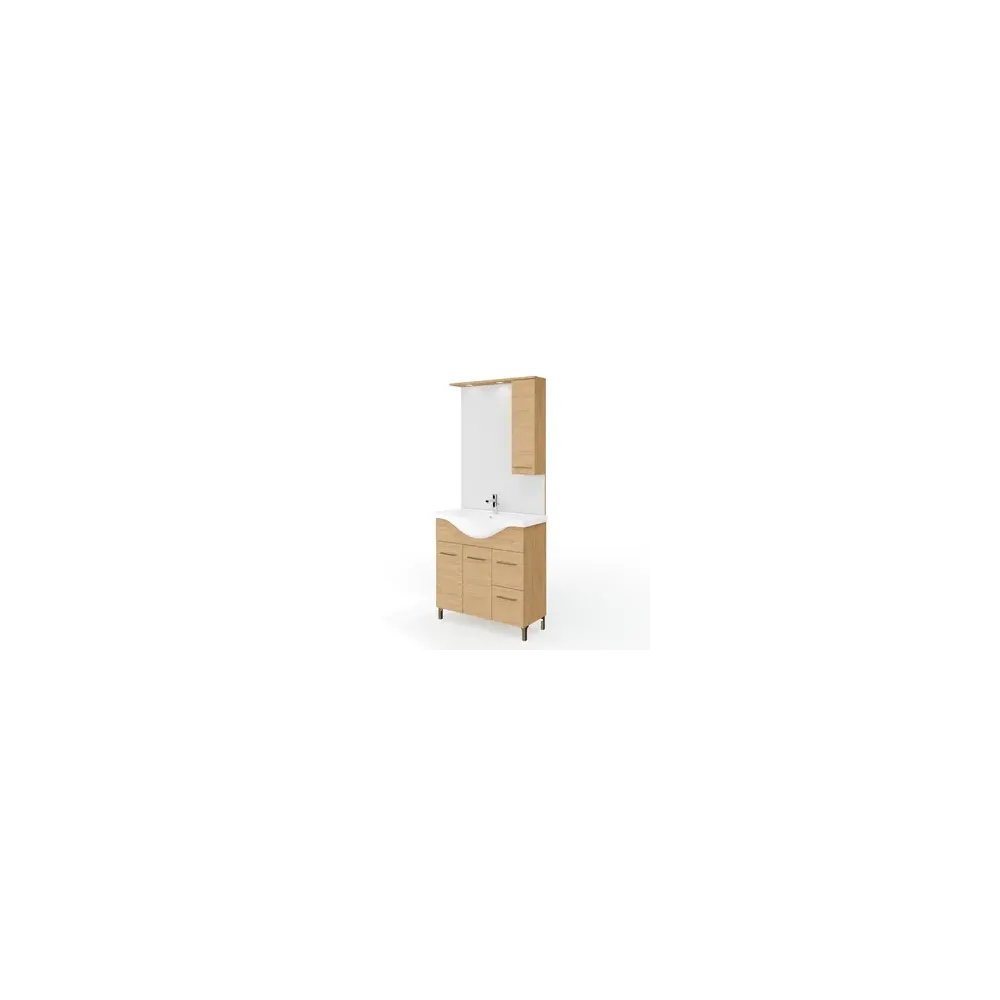 MOBILE BAGNO RUBINO 2A+2C  85 ROVERE NATURALE