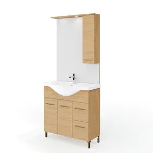 MOBILE BAGNO RUBINO 2A+2C  85 ROVERE NATURALE