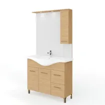 MOBILE BAGNO RUBINO 2A+2C 105 ROVERE NATURALE