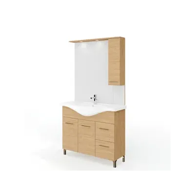 MOBILE BAGNO RUBINO 2A+2C 105 ROVERE NATURALE