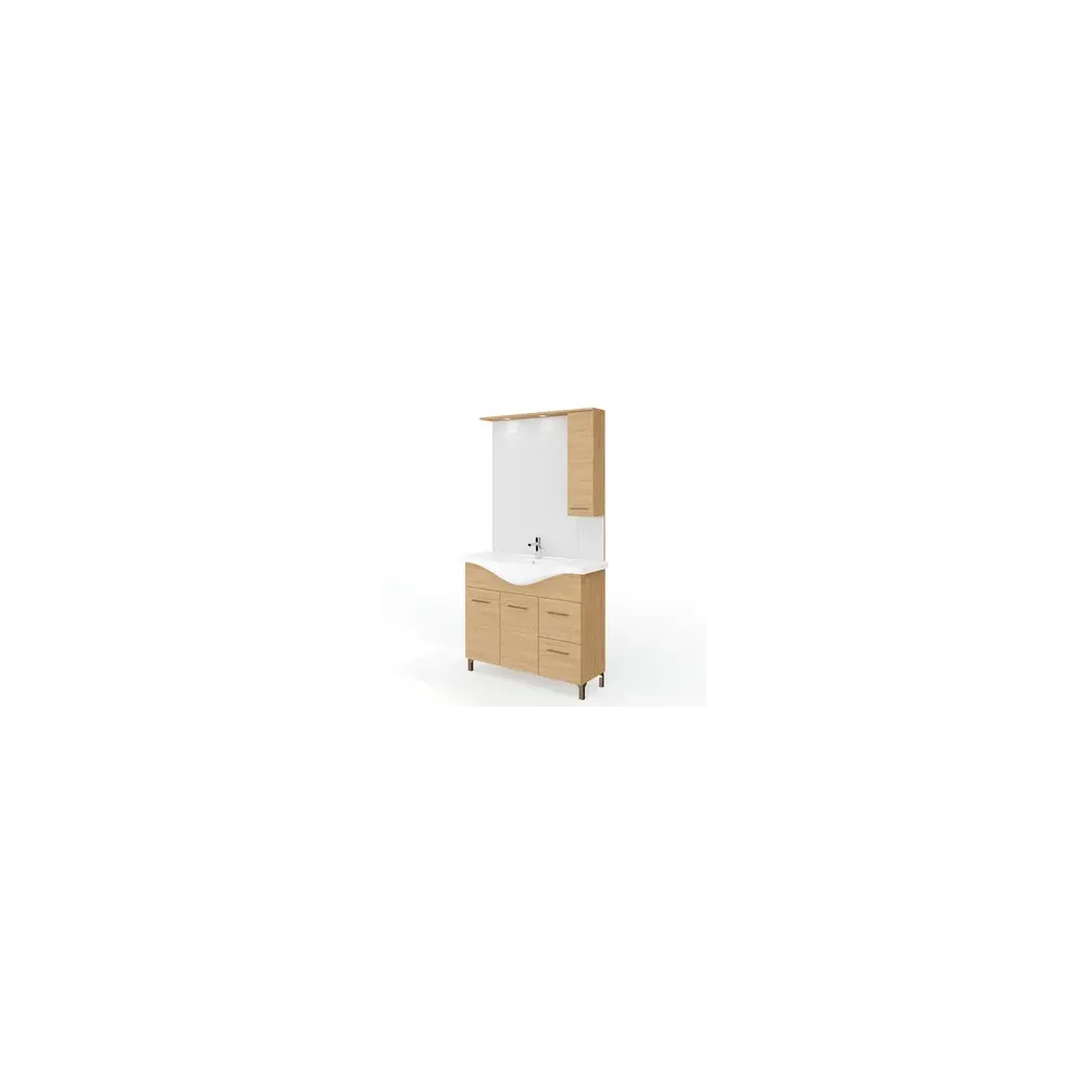 MOBILE BAGNO RUBINO 2A+2C 105 ROVERE NATURALE