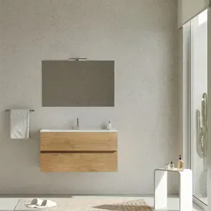 MOBILE BAGNO EASY 2C SOSPESO 100 ROVERE NATURALE