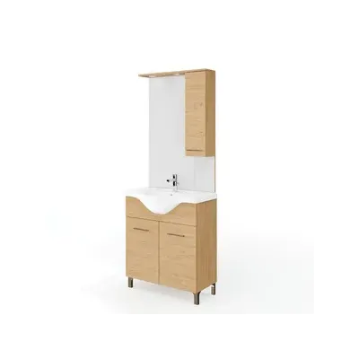 MOBILE BAGNO RUBINO 2A 75 ROVERE NATURALE