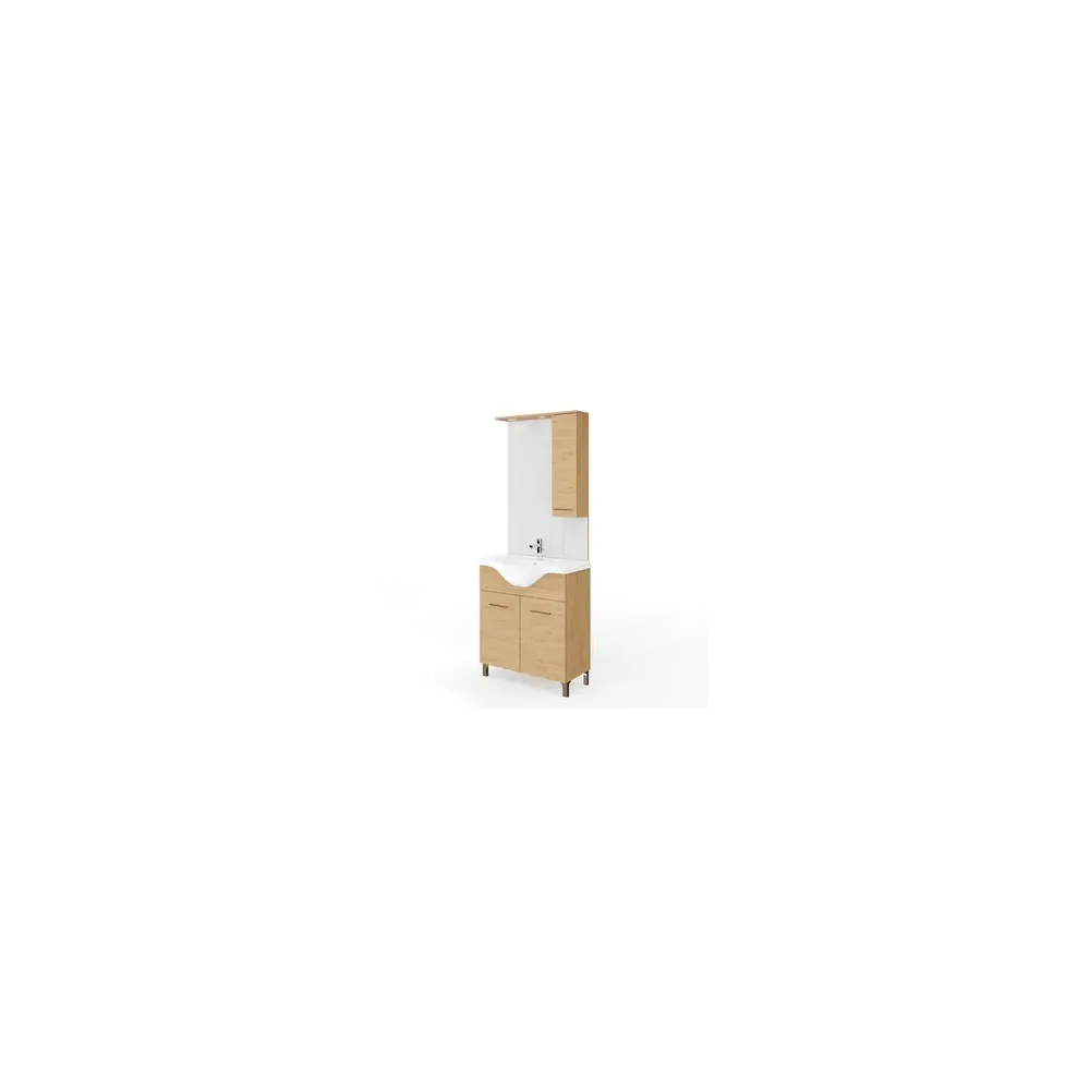 MOBILE BAGNO RUBINO 2A 75 ROVERE NATURALE