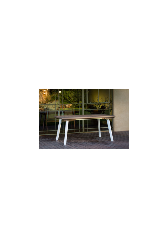 TABLE 'HARMONY' EXTENSIBLE CM.160/240 BLANC/TAUPE