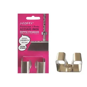 GANCIO PORTASCOPA ADESIVO BL 1 PZ (12,0 CF)