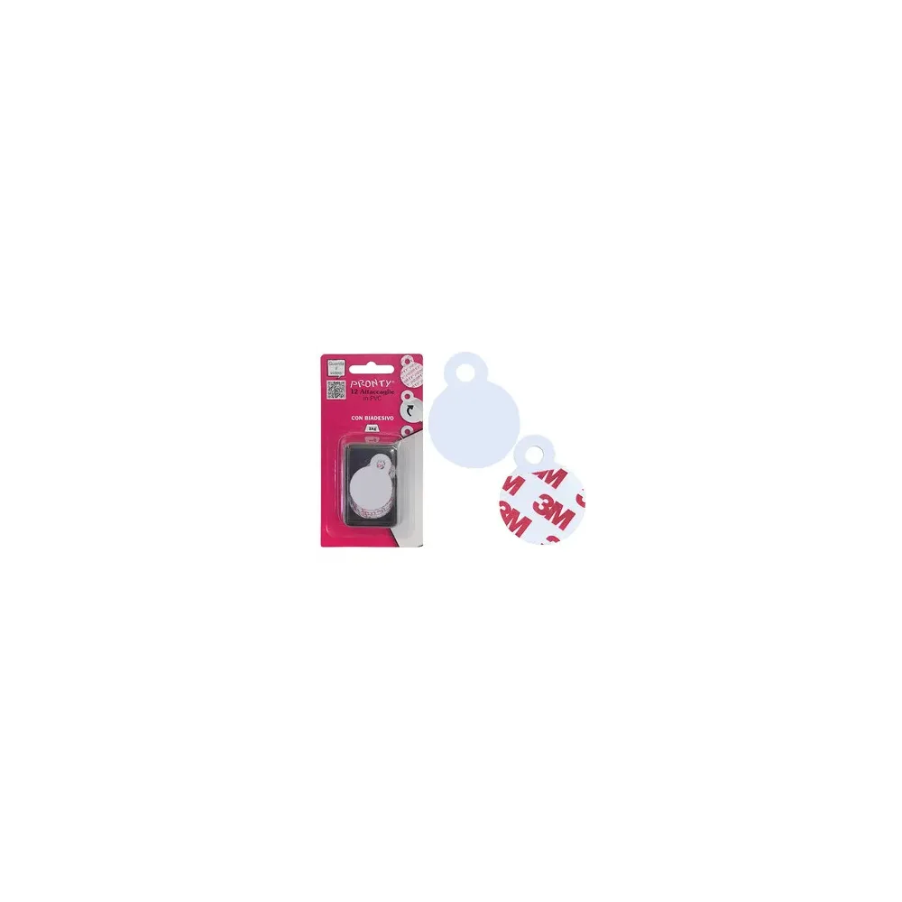 ATTACCAGLIA AUTOADESIVA IN PVC BL 12 PZ (12,0 CF)