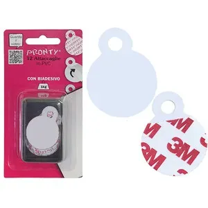 ATTACCAGLIA AUTOADESIVA IN PVC BL 12 PZ (12,0 CF)